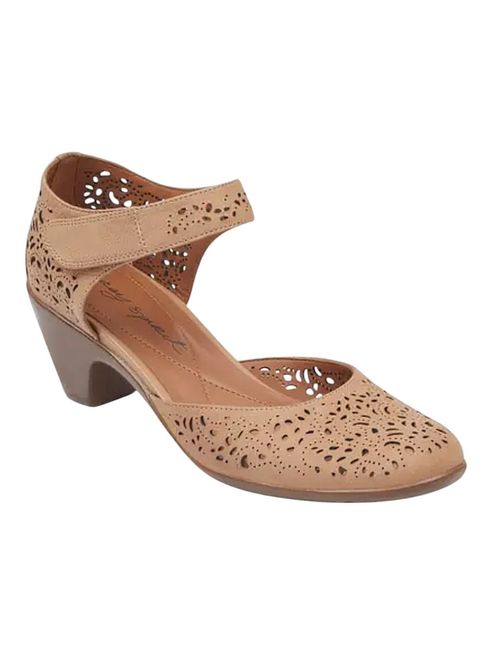 Easy Spirit Cindie Comfort Mary Jane Leather Heel Pump Size 8 Wide 8 W 8W